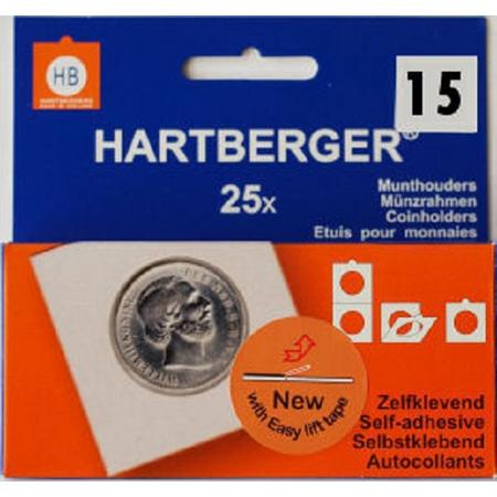 Hartberger Munthouders zelfklevend 15 mm (25x)