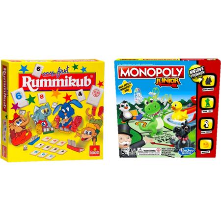 Kinderspelvoordeelset Mijn Eerste Rummikub/My First Rummikub & Monopoly Junior