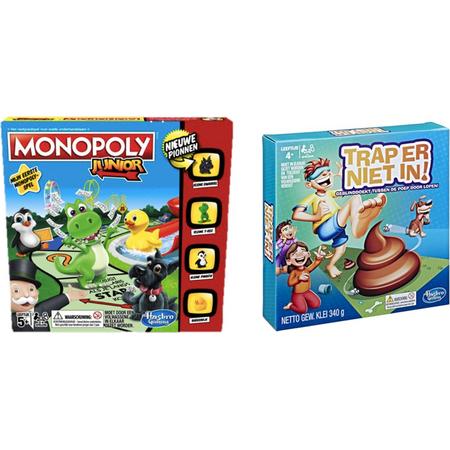 Kinderspelvoordeelset Monopoly Junior - Bordspel & Trap er niet in! - Kinderspel