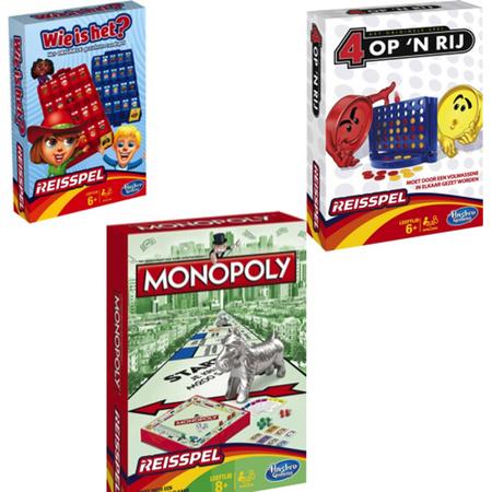 Reisspellen - Monopoly - 4 op een rij - Wie is het