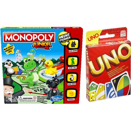 Spelvoordeelset Monopoly Junior & Uno