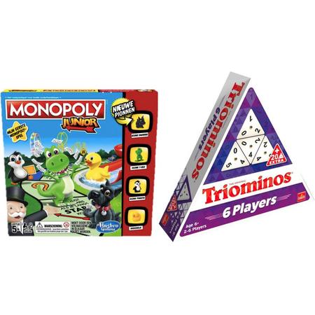 Spelvoordeelset Monopoly Junior - Bordspel & Triominos 6 player
