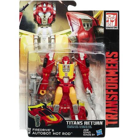 Transformers Titans Return Firedrive Autobot Hot Rod - Deluxe Action Figure - 14 cm