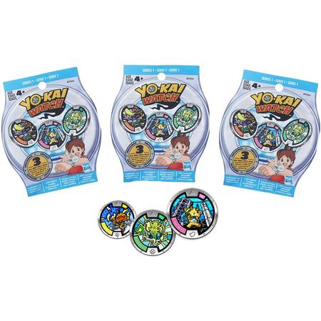 Yo-Kai Watch medailles Blind Bag - Serie 1 - 3 zakjes