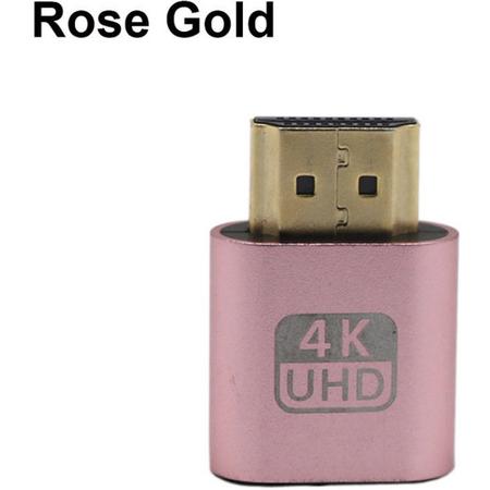HDMI Dummy Plug 1.4 DDC EDID 4K Display Emulator Virtual Display Adapter - rose goud