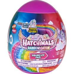 Hatchimals CollEGGtibles Rainbow-cation - Sibling Luv Pakket met 1 groot kind 1 baby en een stoffen dekentje - stijl kan verschillen
