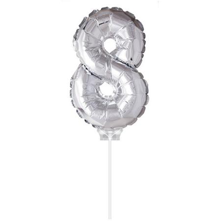 Haza Original Folie Ballon 8 Zilver 40cm