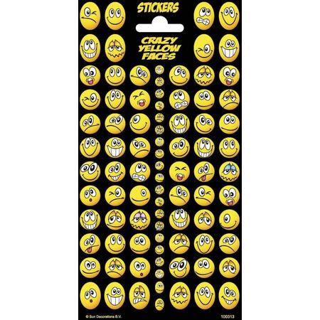 Haza Original Stickervel Smileys 20 X 10 Cm Geel