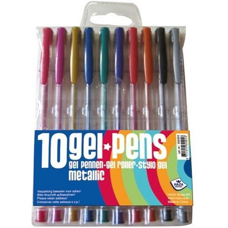 10 stuks metallic gekleurde gelpennen