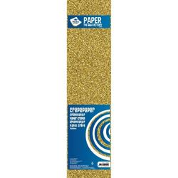 10x Crepe alu papier plat glitter goud 150 x 50 cm - Knutselen met papier - Knutselspullen