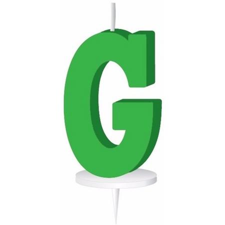 Groen letterkaarsje met houder G