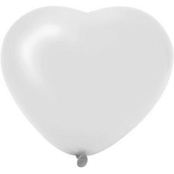 Hartballonnen wit 6 st
