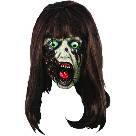 Masker Zombie lady met bruin haar