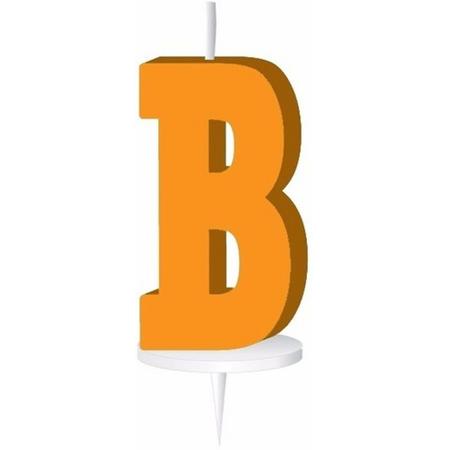 Oranje letterkaarsje met houder B