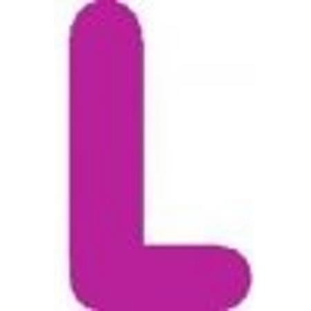 funtext letter L roze