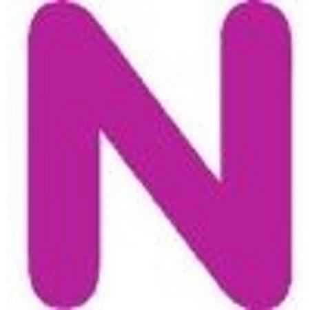 funtext letter N roze