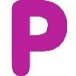 funtext letter P roze