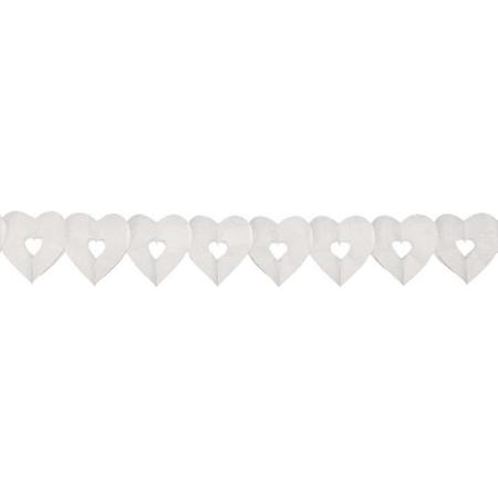 guirlande slinger - hart - 6m wit