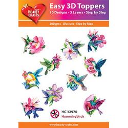 Easy 3D Topper - Hummingbirds - HC12970 - 10 verschillende - 3 lagen