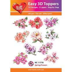Easy 3D Topper - Spring Flowers - HC11778 - 10 verschillende - 3 lagen