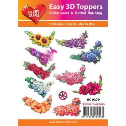 Easy 3D Topper Bloemen Hoeken