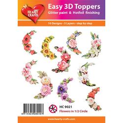 Easy 3D Topper Bloemen in een Halve Cirkel