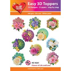 Easy 3D Topper Bloemen van het Leven en de Liefde