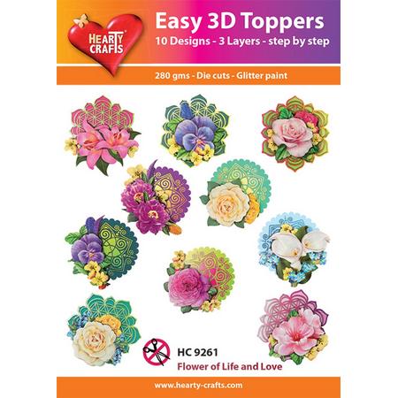 Easy 3D Topper Bloemen van het Leven en de Liefde