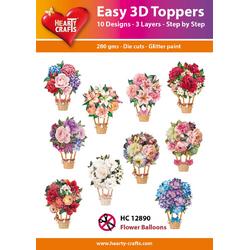 Easy 3D Topper Luchtballon bloemen - HC12890