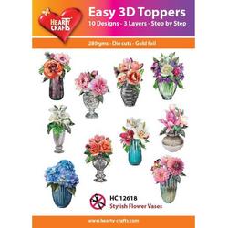 Easy 3D Topper Stylish Flower Vases - HC12618