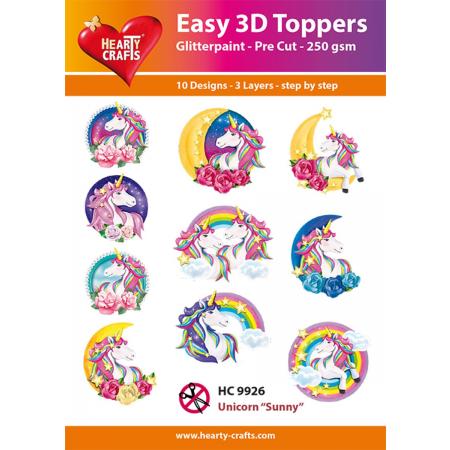 Easy 3D Topper Unicorn / Eenhoorn “Sunny”