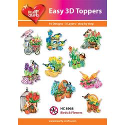 Easy 3D Topper Vogels & Bloemen