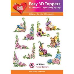 Easy 3D Toppers Bloemen Hoeken