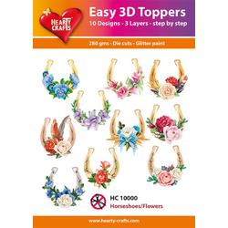 Easy 3D Toppers Hoeven met Bloemen