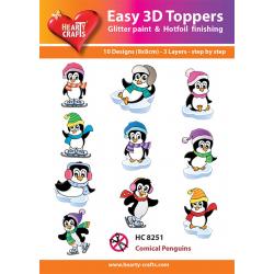 Easy 3D Toppers Komische Pinguïns