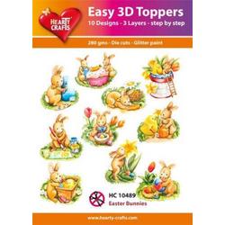 Hearty Crafts - Easy 3d toppers - Easter Bunnies