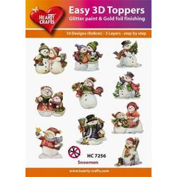 Hearty crafts easy 3D toppers snowmen