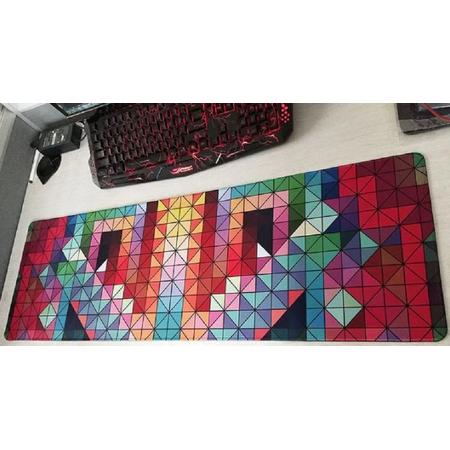 Muismat XXL Gaming Full collor Triangles 90x30 cm