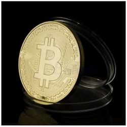 Bitcoin Munt - Goud Kleur - 10 st - Heble