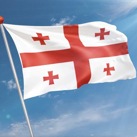 *** Grote Vlag Georgie 90x150cm - Georgia Flag Drapeau - van Heble® ***