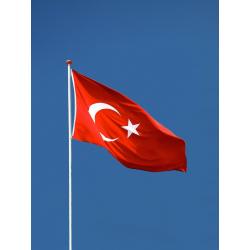 *** Turkije Vlag 90x150cm - Turkey Flag - Drapeau de la Turquie - van Heble® ***