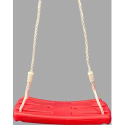 Schommelzitje - Rood - Kunststof - inclusief touw en bevestigingsmaterialen