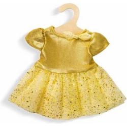 poppenkleding jurk goud 28-35 cm