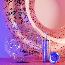 Reuze Opblaas Band met Glitters Binnenin Diameter 121 cm