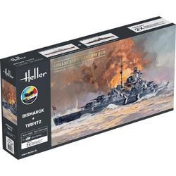 1:400 Heller 55078 Bismarck en Tirpitz Schepen - Twinset - Starter Kit Plastic kit