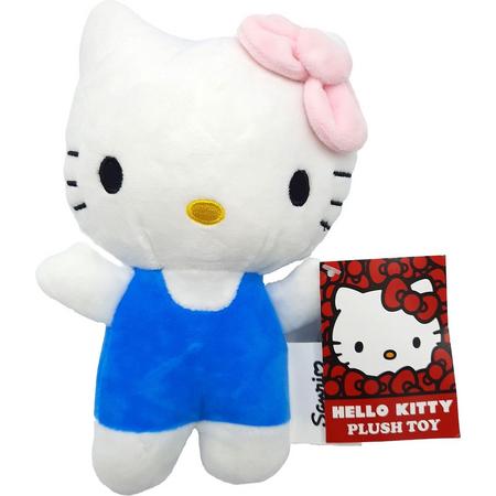 Hello Kitty - Handjes omhoog - Knuffel (blauw) - 20 cm