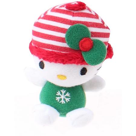 Hello Kitty Kerstknuffel In Bal Pluche Meisjes Groen 10 Cm