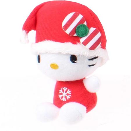 Hello Kitty Kerstknuffel In Bal Pluche Meisjes Rood 10 Cm