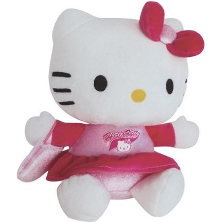Hello Kitty Knuffel Cheerleader Pluche Meisjes Roze 14 Cm