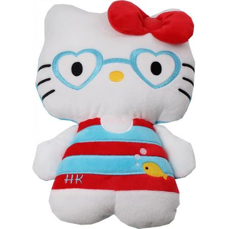 Hello Kitty Knuffel Doll Pluche Rood/blauw 14 Cm